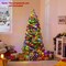 Pre-Lit Artificial Christmas Tree with 11 Modes and Metal Stand